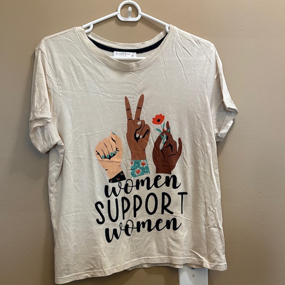 Empowering Cream Graphic Tee